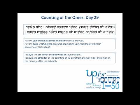 Karaite Omer Count - Day 29