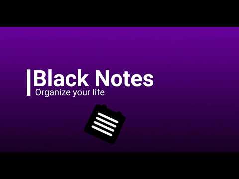 Black Notes: Notes and Lists Video