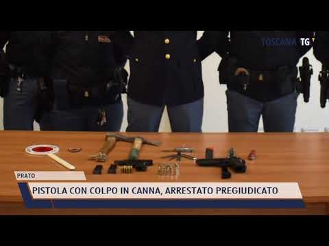 2021-11-15 PRATO - PISTOLA CON COLPO IN CANNA, ARRESTATO PREGIUDICATO
