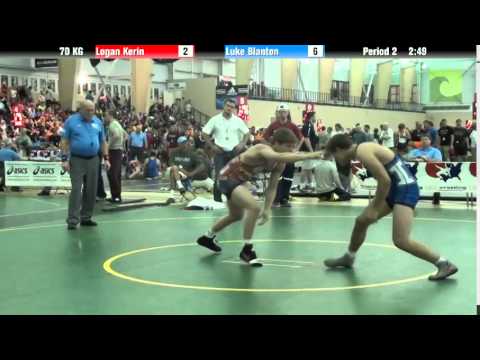 Men`s Freestyle 70 KG Logan Kerin vs. Luke Blanton