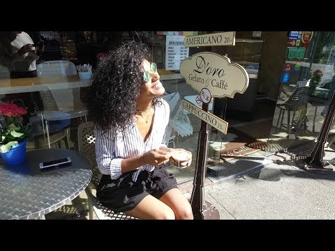 Gelato italiano tradicional na praia