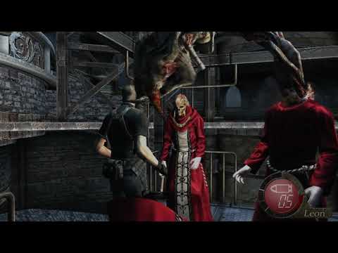 Resident Evil 4 - 4-4 Castle: Red Cultists Elevator Action Gameplay Sequence Xbox One X (2019)