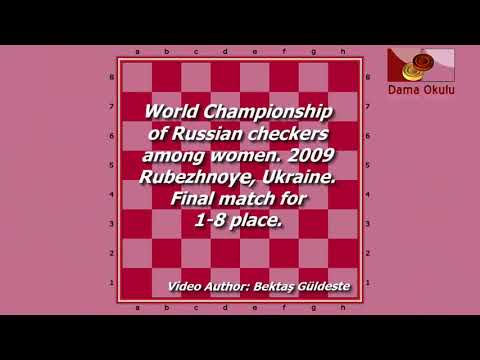 Mosalova Julia (RUS) - Chizhevskaya Nadezhda (UKR). World Draughts-64_women-2009. Final match.