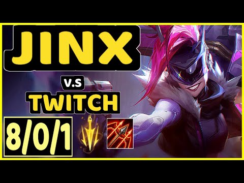 REVEN (JINX) vs TWITCH - 8/0/1 KDA BOTTOM ADC CHALLENGER GAMEPLAY - BR