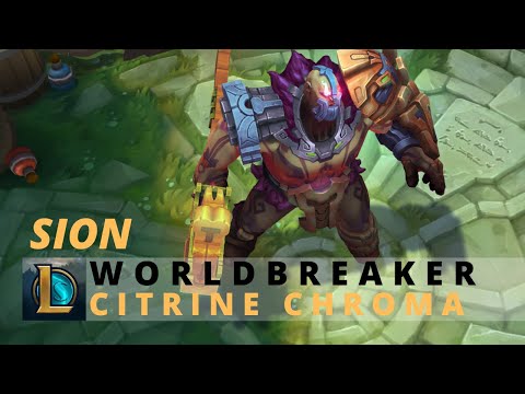 Worldbreaker Sion Citrine Chroma - League Of Legends