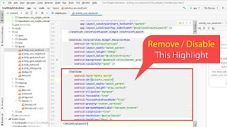 Download the video "How to remove grey highlighting of xml tags in Android Studio"