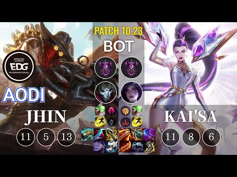 EDG Aodi Jhin vs Kai'Sa Bot - KR Patch 10.23