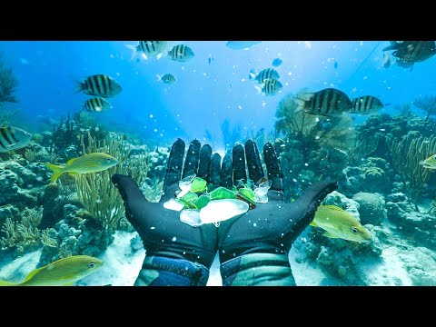 The BEST Sea Glass Spot in Exuma, Bahamas! (Warning: Sharks)
