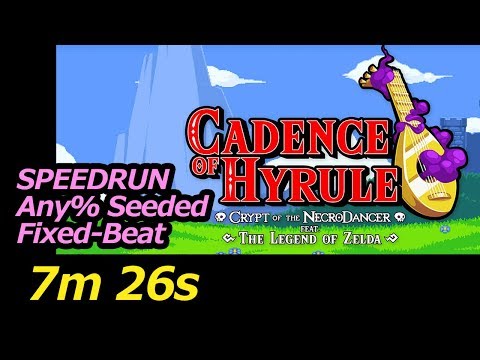 Cadence of Hyrule Speedrun 7:26 Any% Seeded Fixed-Beat