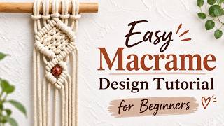 Macrame Design Tutorial | DIY Macrame Design for Beginners | Macrame Design for Beginners Class 462