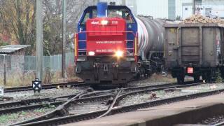 preview picture of video 'Am 843 086-0 bei Rangierarbeiten in Siggenthal Station Holcim und Zuckerrüben'