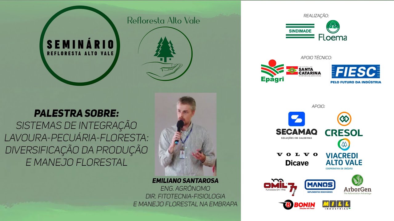 Seminário Refloresta Alto Vale - PALESTRA EMILIANO SANTAROSA