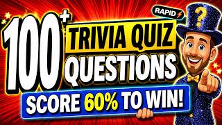 100+ Trivia Quiz Questions EVERYONE Should Beat ⚡FUN QUICKFIRE Trivia Quiz Challenge!