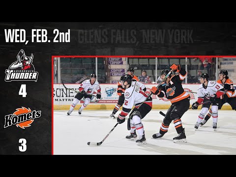 2/2/22 Adirondack Thunder 4 - Fort Wayne Komets 3 (SO)
