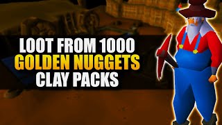 Loot From 1000 Golden Nuggets (Soft Clay) |Testing OSRS Wiki Money Making Methods