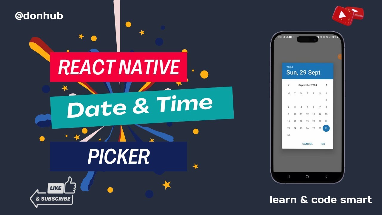 Implement Date and Time Picker in react native project