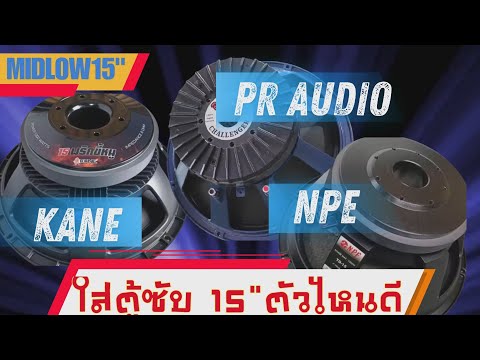 เทียบ ดอกลำโพง 15" V.4"  สำหรับทำตู้ซับเบส ระหว่าง PR Audio -KANE พริกขี้หนู และ NPE TD15