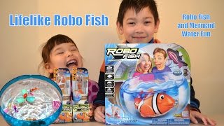 Zuru Robo Fish Water Fun 🐠 with Barbie Mermaid &amp; Disney Princess Ariel Doll