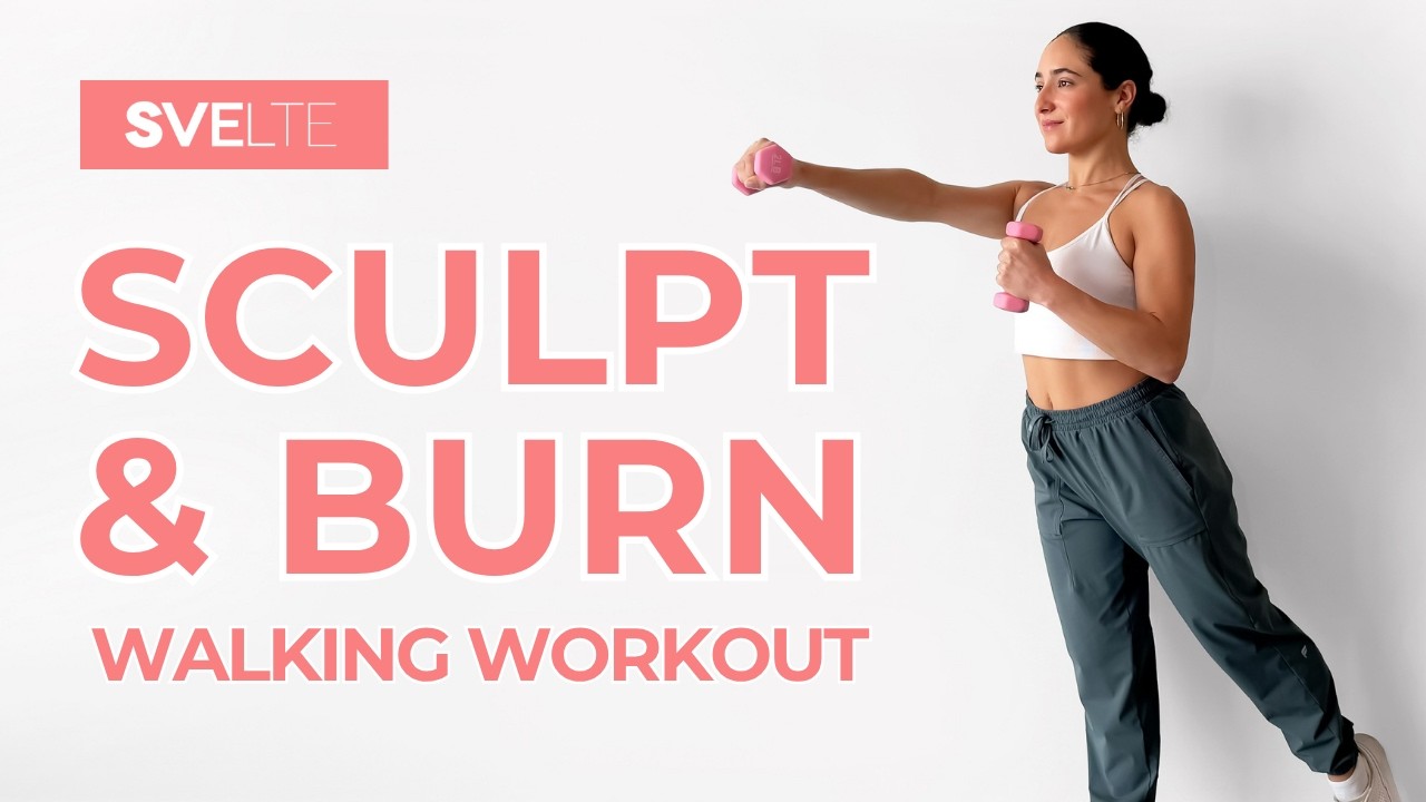 Sculpt & Burn | Full Body Walking Workout | Optional Weights | At-Home Routine