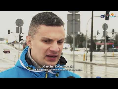 Protest rolników na Suwalszczyźnie