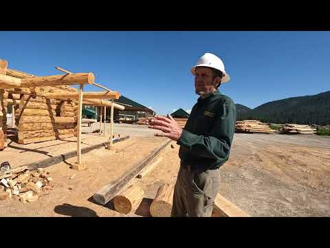 SADDLE NOTCH LOG HOME Walls Are Up- and Meadowlark’s Trout Creek, Log Sauna- OVERVIEW OF THREE HOMES