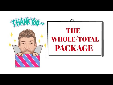 English Tutor Nick P Noun Phrase (307) The Whole Package  - The Total Package - Origin - Animated