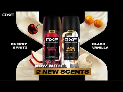 Meet the new axe cherry spritz and black vanilla