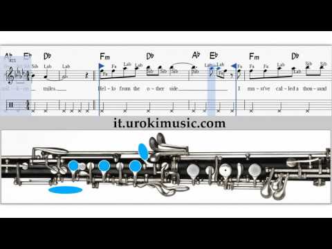 (2) Lezioni di Oboe Adele Hello Melodia Tutorial Spartito Imparare Insegnante Metodi Partiture