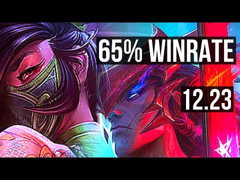 AKALI vs YONE (MID) | 65% winrate, Legendary, 22/6/10 | KR Grandmaster | 12.23