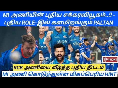 IPL 2023 | RCB vs MI | MI அணியின் புதிய SKETCH | PARTNERSHIP BREAKER-ஐ உருவாக்கும் PALTANS படை..!!
