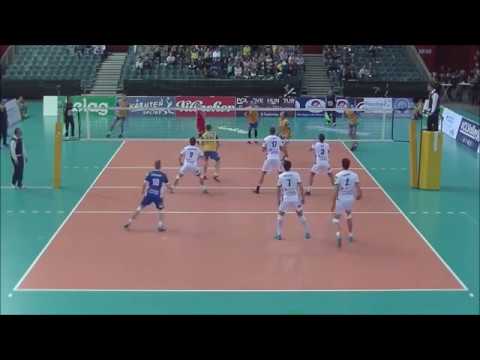 17 oktober 2018 CEV Championleague men SK Posojilnica tegen Abiant Lycurgus in Oostenrijk