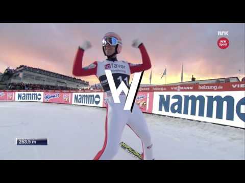 New world record! The longest ski jump ever - Stefan Kraft; 253,5 m in Vikersund
