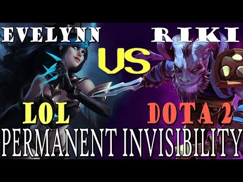 RIKI VS EVELYNN Permanent Invisibility | Whats the Difference | LOL VS DOTA2