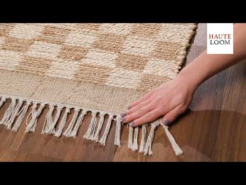 Ionut Checkered Jute Rug