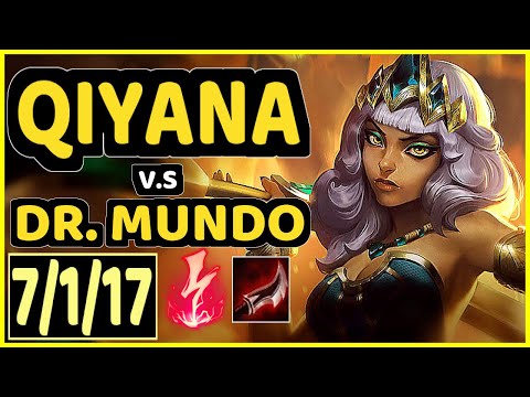 RATHER (QIYANA) vs DR. MUNDO - 7/1/17 KDA MID GAMEPLAY - KR Ranked GRANDMASTER