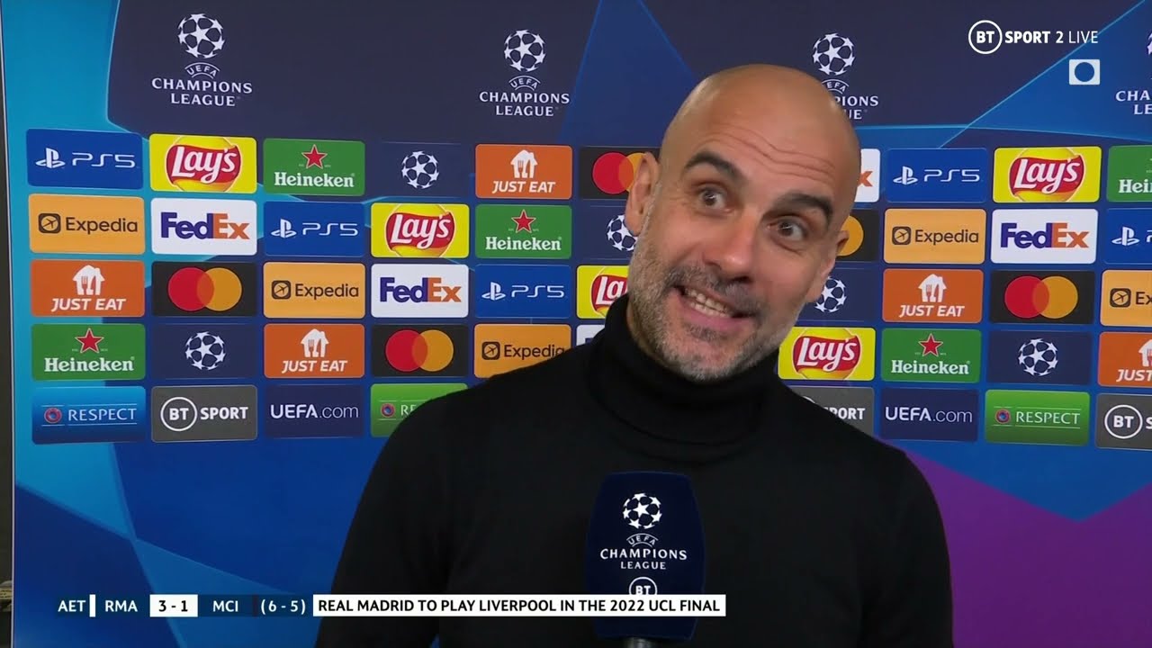 Stunned Pep Guardiola reacts to late Real Madrid comeback against Man City