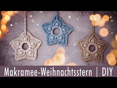 Makramee Weihnachtsstern | DIY | Anleitung | Weihnachtsdeko selbermachen
