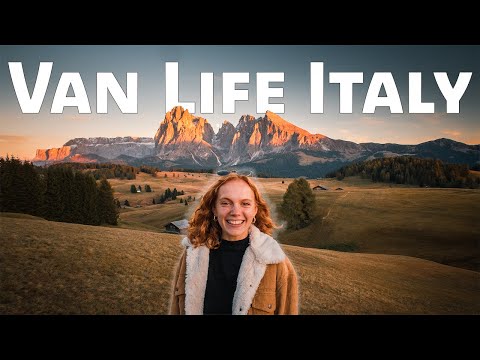 Travelling Italy in a van + van life shower in the cold🥶
