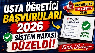 usta öğretici 2026   sistem hatası düzeldi