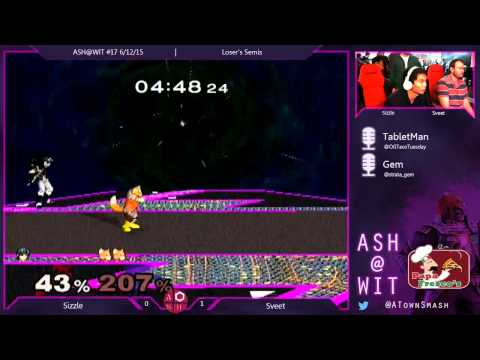 Melee Loser's Semis ASH@WIT 6/12/15 - Sizzle (Marth) vs Sveet (Fox)