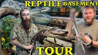 Inside His INSANE Reptile Basement - 1500 Gallon Ratsnake Paradise!