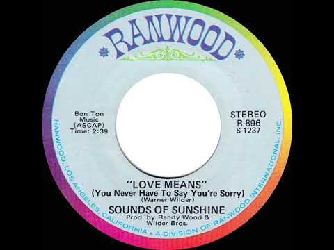 1971 HITS ARCHIVE: Love Means (You Never Have To Say You’re Sorry) - Sounds Of Sunshine (stereo 45)