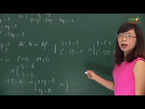 Hệ phương trinh 2 ẩn Dổi xứng loại 1 - Toán 10