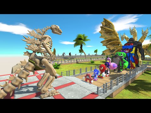 Godzilla Skeleton vs King Kong OASIS DEATH RUN - Animal Revolt Battle Simulator