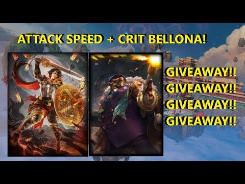 ATTACK SPEED+CRIT BELLONA & CRIME BOSS KUZENBO GIVEAWAY - Grandmasters Ranked 1v1 Duel - SMITE