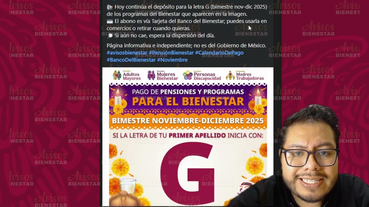 Hoy 11 de noviembre a esto adultos mayores y mujeres de 63 y 64 años les toco pago pensión bienestar
