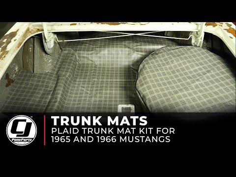 1965-1966 Mustang Install | Plaid Trunk Mat Kit