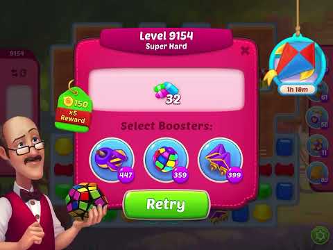 Homescapes level 9154 super hard no booster