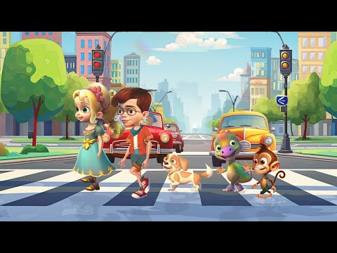 Trecerea de pietoni - cântece animate pentru copii de la Clopotelul Magic