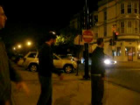 Topher's urban jump-kick assault.